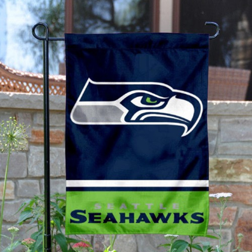 Seattle Seahawks Double-Sided Garden Flag 001 (Pls Check Description For Details)